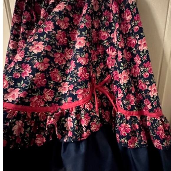 Malco Modes 2 Piece Square Dance Set Rockabella Floral Print Skirt/ Ruffle Top M - Picture 2 of 3
